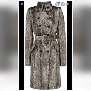 Lightly worn Karen Millen Snake Pony Coat